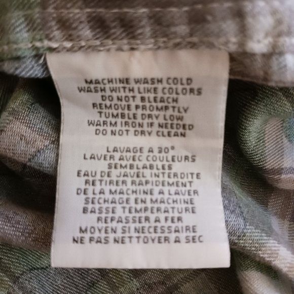 Denim & Supply Button Up Shirt Green Camo Plaid - Picture 7 of 10